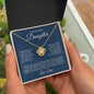 To My Beautiful Daughter | Forever My Bright Shining Star | Love Knot Necklace