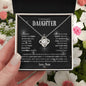 To My Beautiful Daughter | I am so Proud of You | Love Mom | Love Knot Necklace - ALL4THEGIFTOFIT
