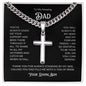 To My Amazing Dad | My Hero | Cuban Chain with Artisan Cross Necklace - Gift for Father's Day, Birthdays, Holidays, Just Because - ALL4THEGIFTOFIT