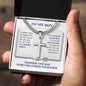 To My Son | Always in My Heart | Mom | Cuban Chain with Artisan Cross Necklace - ALL4THEGIFTOFIT