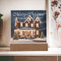 Merry Christmas From Our Home To Yours Square Acrylic Plaque