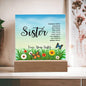 Sister | Distance Never Separates | Square Acrylic Plaque (LED Option) - ALL4THEGIFTOFIT