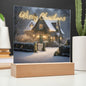Merry Christmas Square Acrylic Plaque