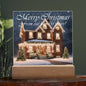 Merry Christmas From Our Home To Yours Square Acrylic Plaque