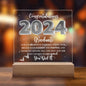 Congratulations 2024 Graduate | Believe in Yourself | Square Acrylic Plaque (LED Option)