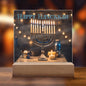 Happy Hanukkah Square Acrylic Plaque