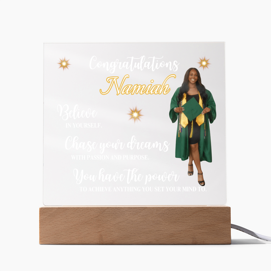Namiah Graduation Plaque