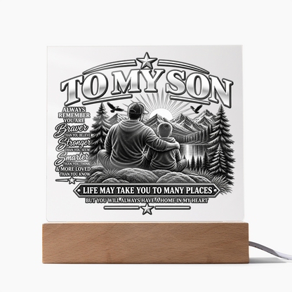 To My Son - Home in My Heart Black & White