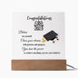Congratulations Class of 2023 | Believe in Yourself | Square Acrylic Plaque (LED Option) - ALL4THEGIFTOFIT