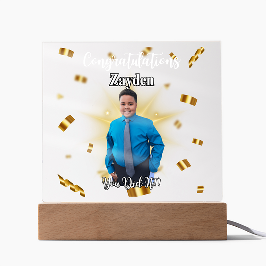 Zayden Graduation Plaque