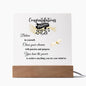 Congratulations Graduate 2023 | You Have The Power | Square Acrylic Plaque (LED Option) - ALL4THEGIFTOFIT