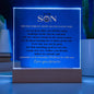 To My Son | Believe in Yourself | Mom | Square Acrylic Plaque - ALL4THEGIFTOFIT