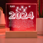 Class of 2024 | SW | A Beautiful Beginning | Square Acrylic LED Plaque