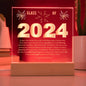 Class of 2024 | A Beautiful Beginning | Square Acrylic Plaque (LED Option)