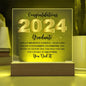 Congratulations 2024 Graduate | Believe in Yourself | Square Acrylic LED Plaque