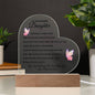 To Our Beautiful Daughter - Love Mom & Dad | Heart Acrylic Plaque (Pink Butterfly)