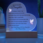 To Our Beautiful Daughter - Love Mom & Dad | Heart Acrylic Plaque (Pink Butterfly)
