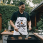 Dad The Grill Master  Apron - White Black
