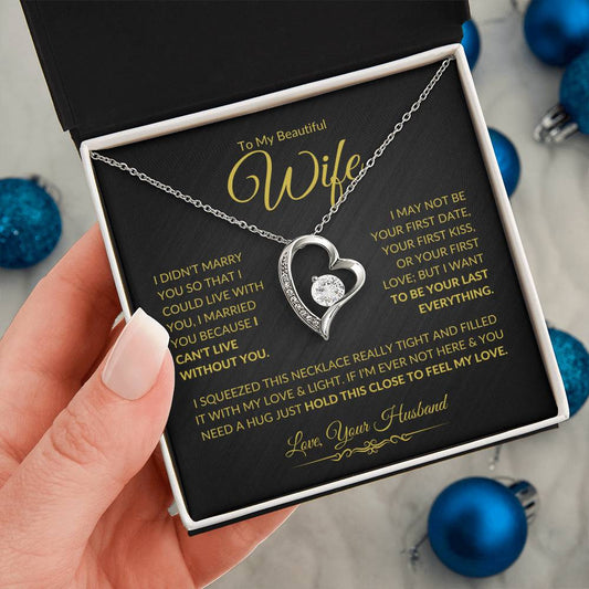 To My Beautiful Wife | Forever Love Necklace - BG | Gift for Soulmate