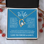To My Wife (Blue Card) | I Love You Forever & Always | Forever Love Necklace - Gift for Soulmate