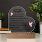 To My Beautiful Daughter - Love Dad | Heart Acrylic Plaque (Pink Butterfly)