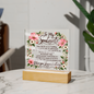 To My Soulmate Floral Acrylic Plaque