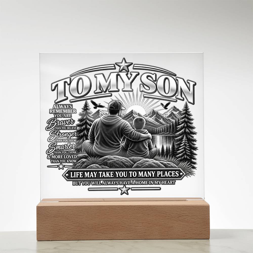 To My Son - Home in My Heart Black & White