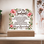To My Soulmate Floral Acrylic Plaque