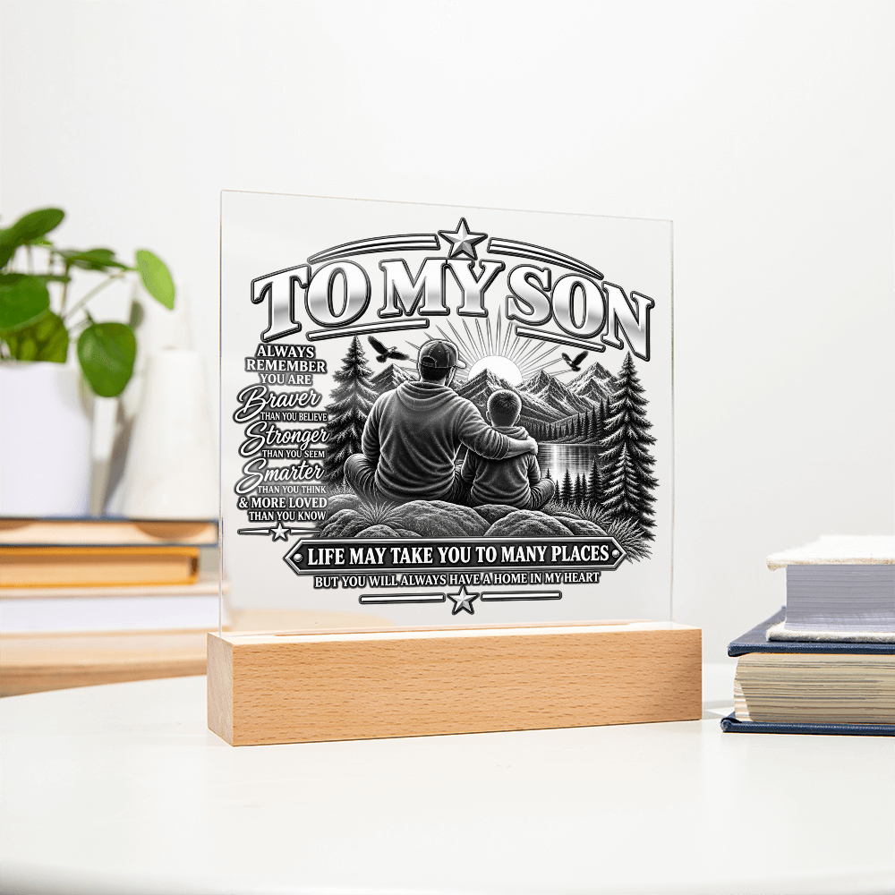 To My Son - Home in My Heart Black & White