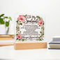 To My Soulmate Floral Acrylic Plaque