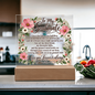 To My Soulmate Floral Acrylic Plaque