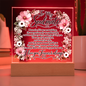 To My Soulmate Floral Acrylic Plaque