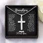 Grandson on Your Graduation | Believe in Yourself | Cross Neclace - ALL4THEGIFTOFIT