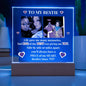 To My Bestie 2 Photo & Year Personalized Acrylic Square Plaque