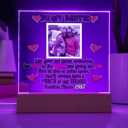 To My Bestie Acrylic Square Plaque