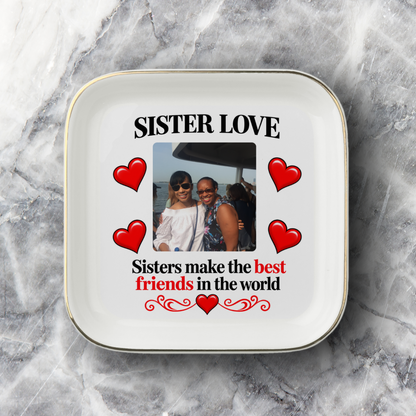 Sister Love Photo Jewelry Dish