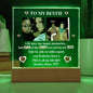 To My Bestie 2 Photo & Year Personalized Acrylic Square Plaque