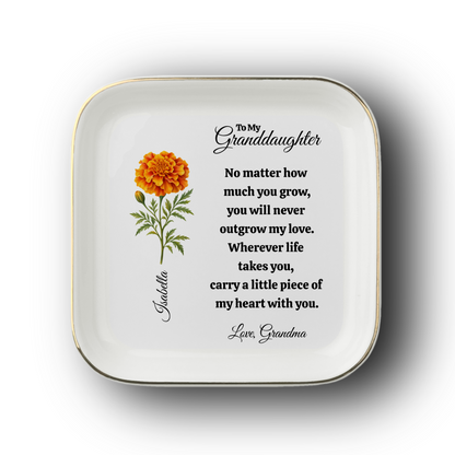 Personalized To My Granddaughter Jewelry Dish