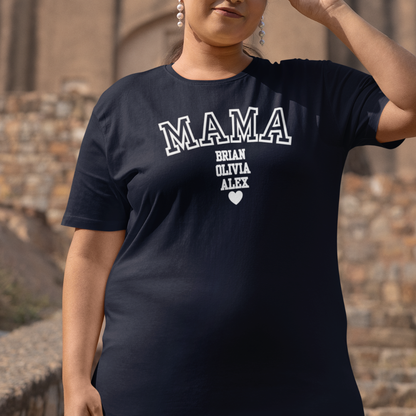 Mama Personalized T-Shirt | Sweat Shirt | Hoodie - White Design