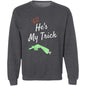 He's My Trick (Halloween) - G180 Crewneck Pullover Sweatshirt - ALL4THEGIFTOFIT