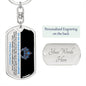 To My Badass Granddaughter | You are Capable | Dog Tag Swivel Keychain - ALL4THEGIFTOFIT