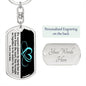 Sisters by Heart | Turquoise | Dog Tag Swivel Keychain - ALL4THEGIFTOFIT