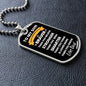 To My Son - You are Braver Than You Believe - Dad (White Design) Dog Tag - ALL4THEGIFTOFIT