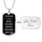 To My Son | Always Remember - Love, Dad (White Text Dog Tag) - ALL4THEGIFTOFIT