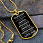 To My Son | Always Remember - Love, Dad (White Text Dog Tag) - ALL4THEGIFTOFIT
