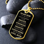 To My Son | Brave, Stronger, Smarter ( Gold Text) Dog Tag - ALL4THEGIFTOFIT