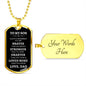To My Son | Always Remember - Love, Dad (White Text Dog Tag) - ALL4THEGIFTOFIT
