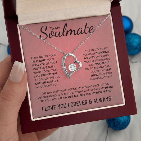 To My Soulmate | You Were My Missing Piece | Forever Love Necklace - Gift for Wife, Fiance, Girlfriend - ALL4THEGIFTOFIT