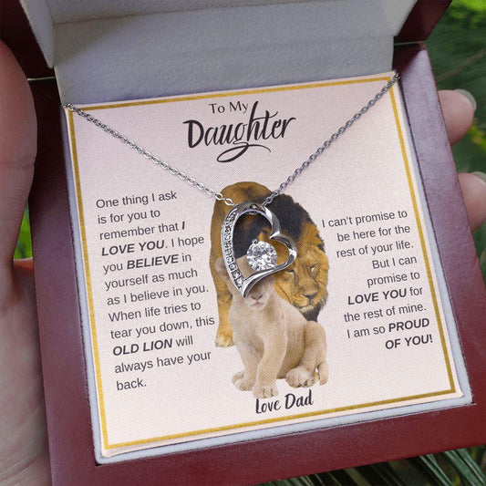 To My Daughter | Proud of You - Dad | Forever Love Necklace - ALL4THEGIFTOFIT