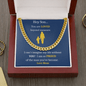 Hey Son.. | Love Mom | Cuban Link Chain - ALL4THEGIFTOFIT